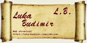 Luka Budimir vizit kartica